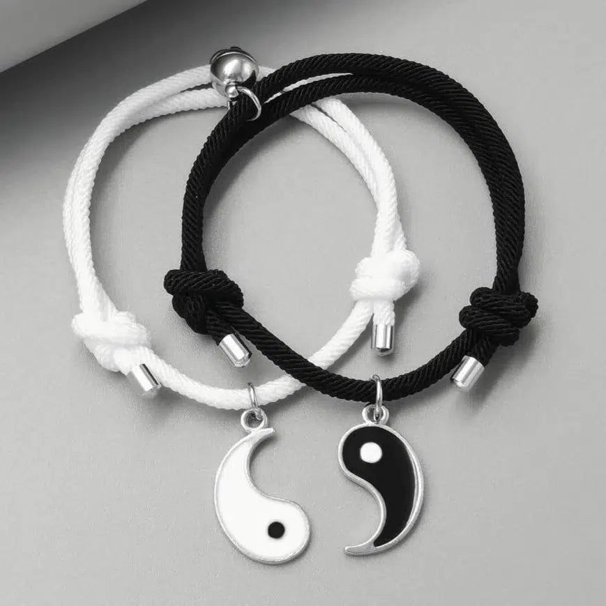 Yin & Yang Magnetic Couples Bracelets-Couple Bracelet-Auswara