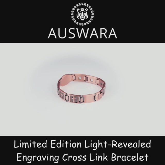 Light-Revealed Engraving Cross Link Bracelet (Limited Edition )