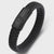 Classic Black Leather Bracelet With Black Clasp